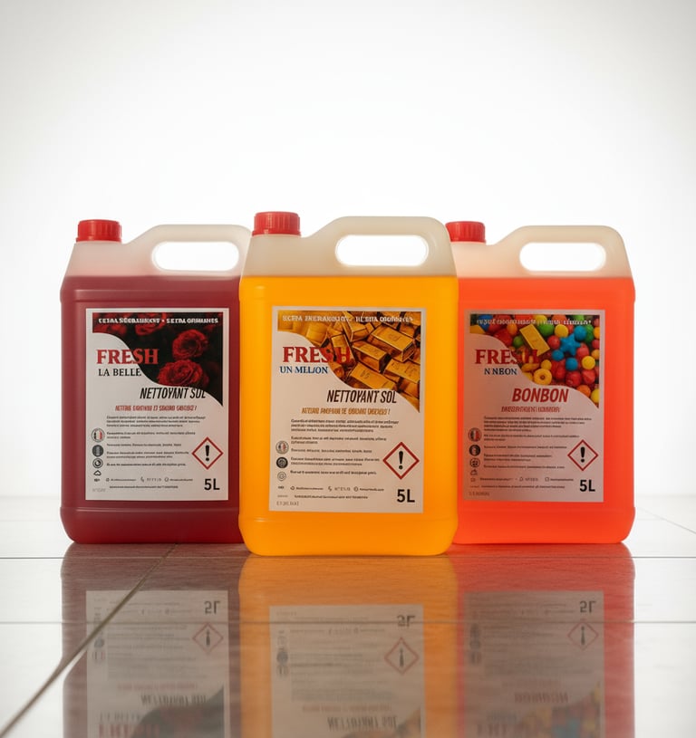 bidons produit entretien sol 5 litre marque FRESH