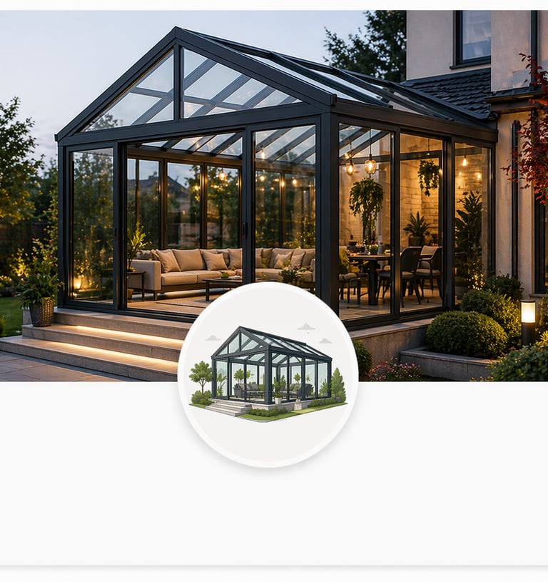 Wintergartensysteme aus Aluminium Bioklimatische Pergolasysteme für Terrasse & Garten Vertikale Glas