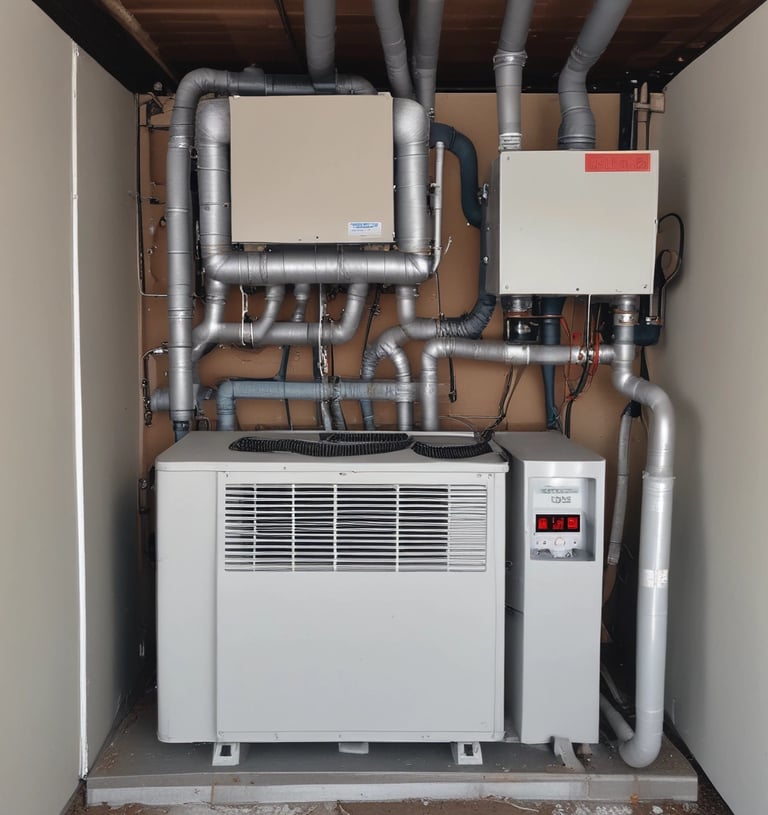 Interior workers fitting custom furniture in a residential space.