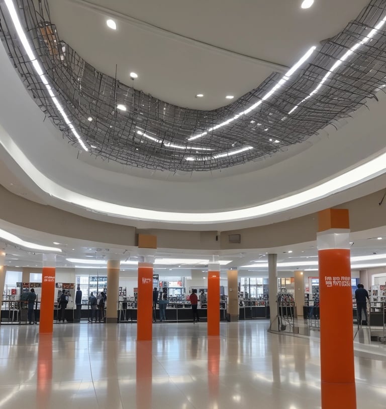 Interior workers fitting custom furniture in a residential space.
