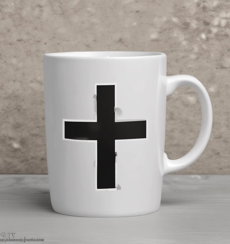 Close-up of colorful custom-printed ceramic mugs with unique designs