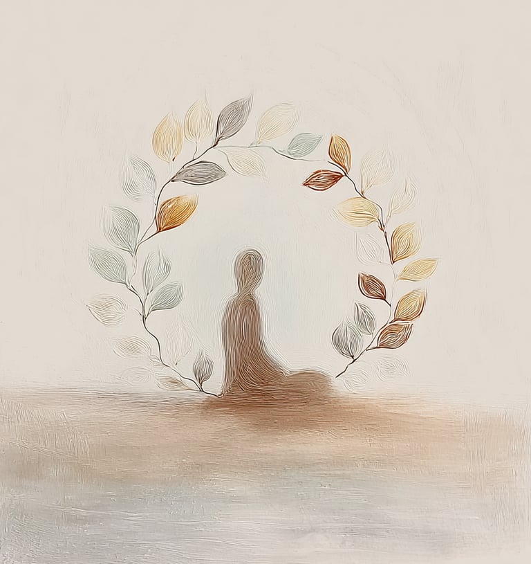 grounded wholeness integration human silhouette nature