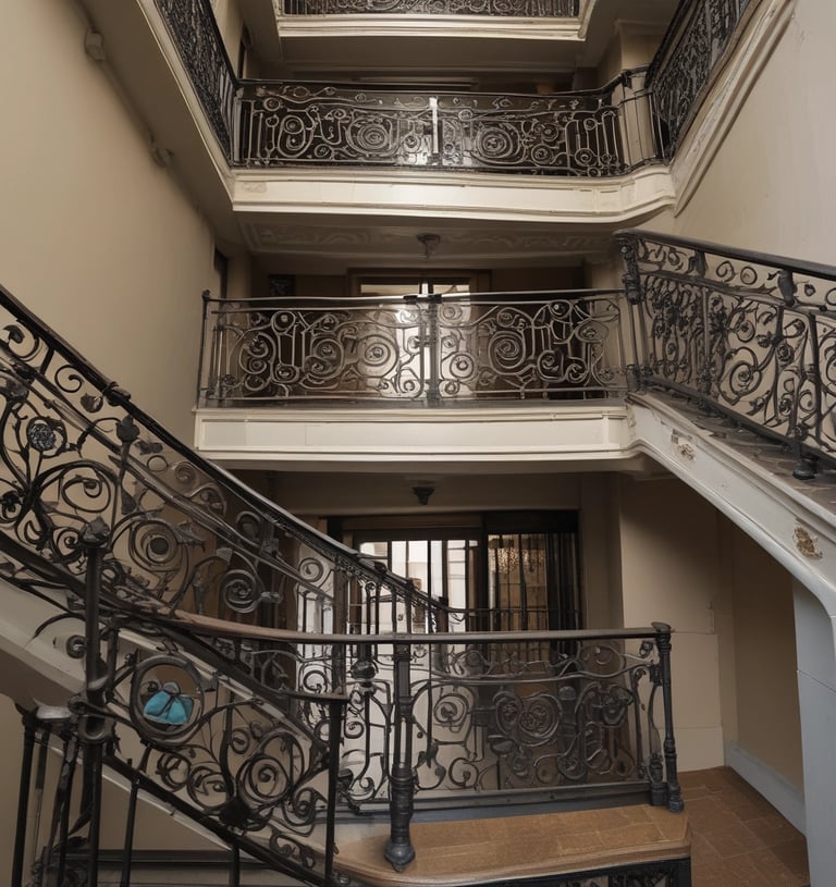 Escaleras de metal protegidas con nanotecnología Tecnan.