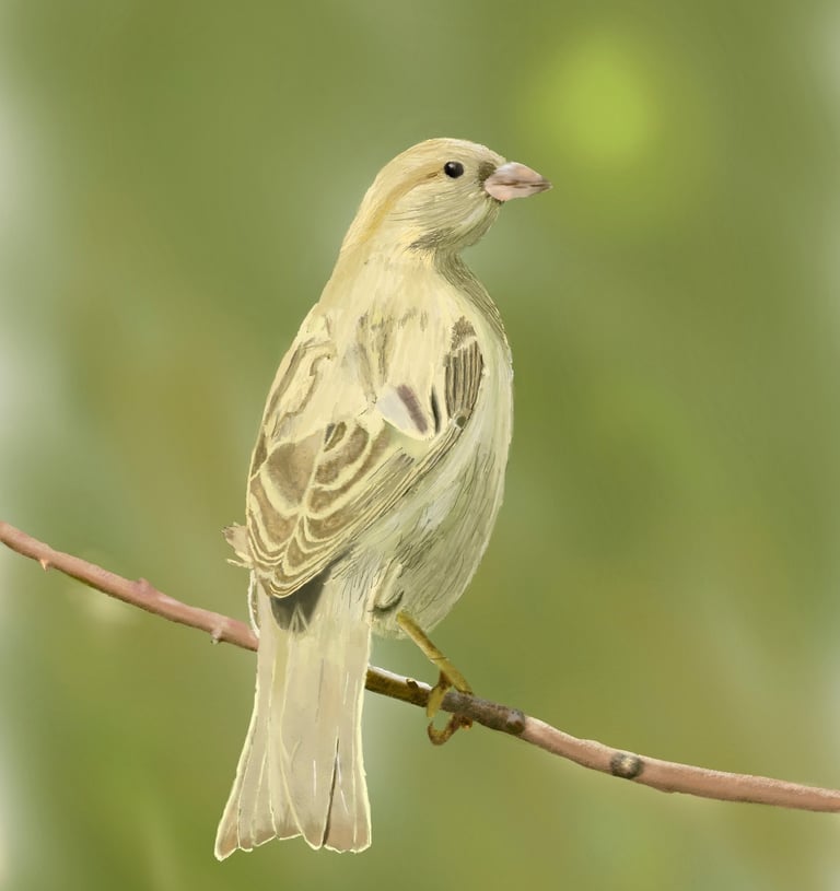Ghost Bird on a Branch