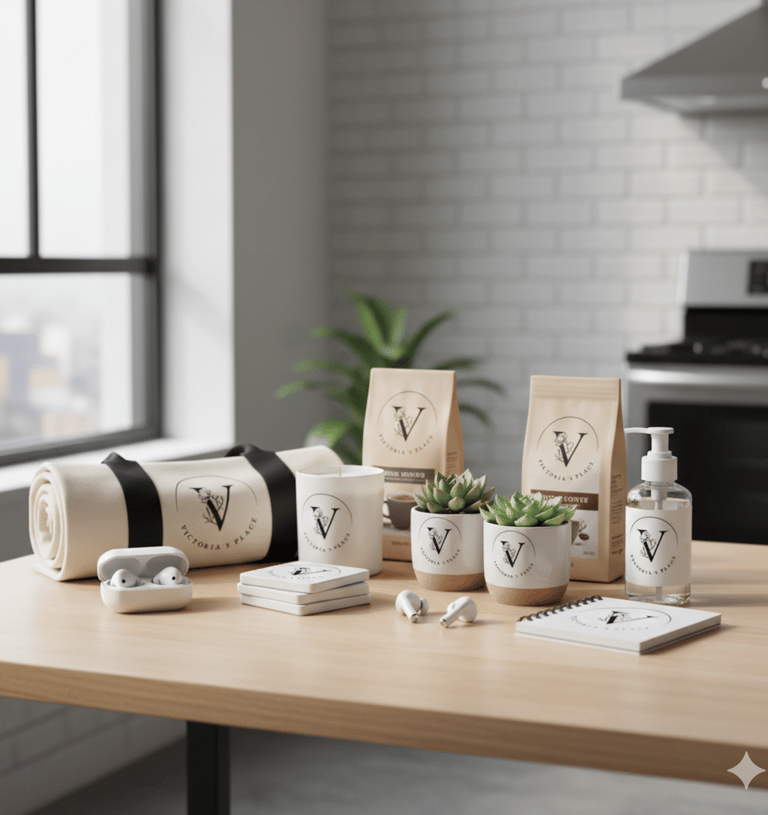 a table with a bunch of items on it