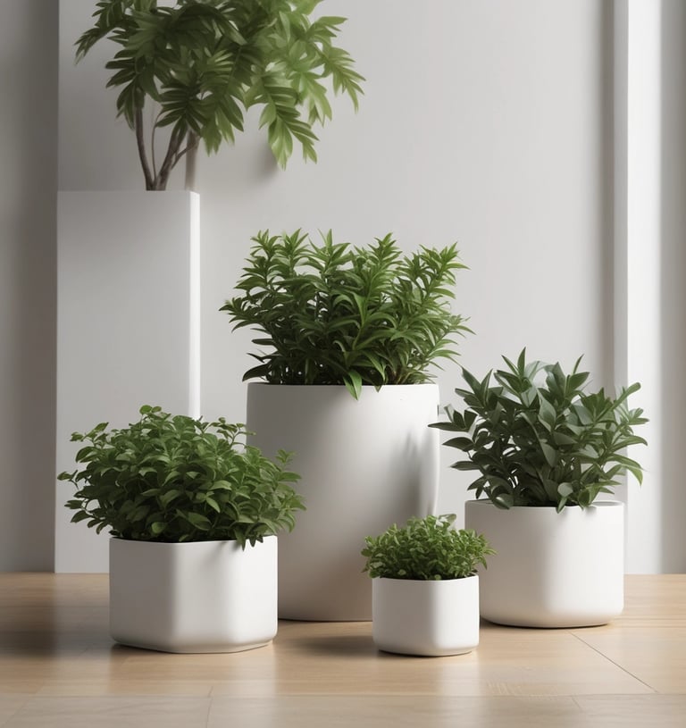 A delicate ceramic teaset with a teapot and matching cups on a light linen cloth.