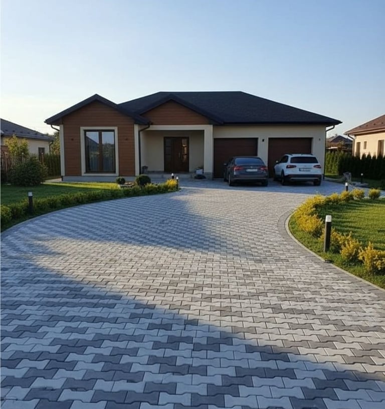 Pavaj Autoblocant H folosit în spațiu rezidențial si industrial, pavaj pentru sarcini grele