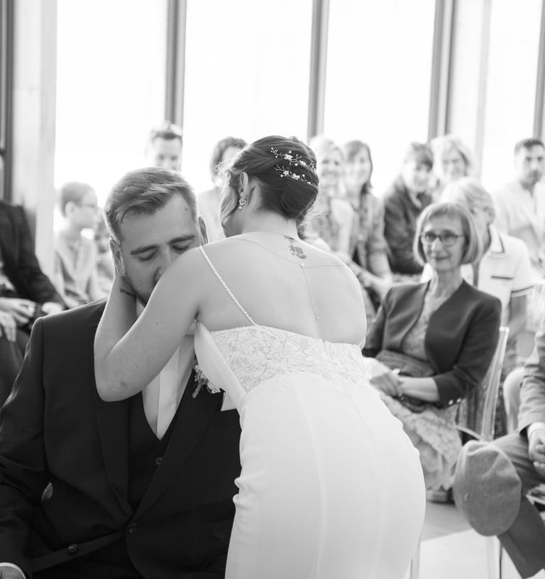 Échange des vœux mariage Château de Caumont — émotion cérémonie Gers