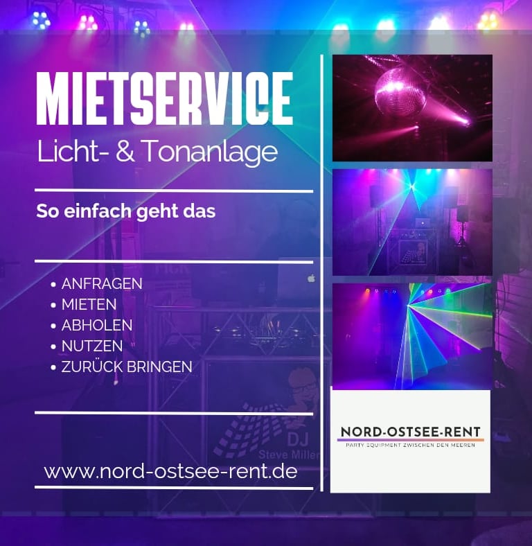 Professioneller Verleih von DJ-Licht- und Tontechnik inklusive Discokugeln und Lasershows
