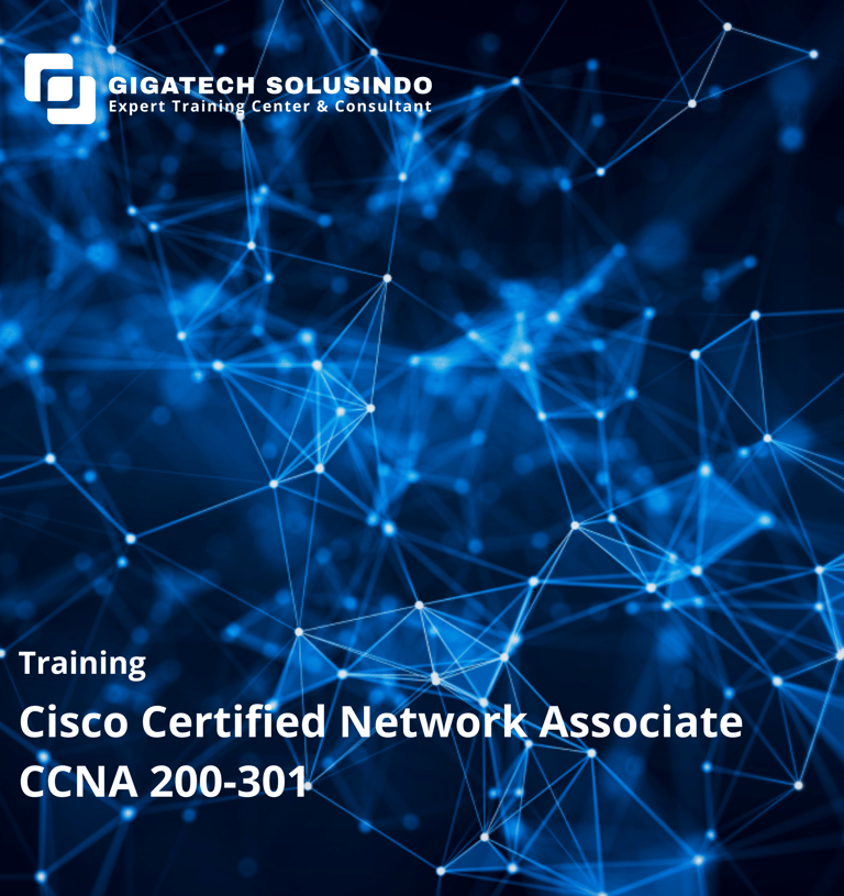 a blue and white background with a network of connected dots