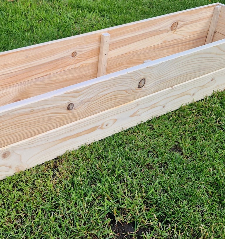 herb planter box wood plant pot vegetable herb strawberries tube reclaimed wooden box Ye Olde Wooden Board