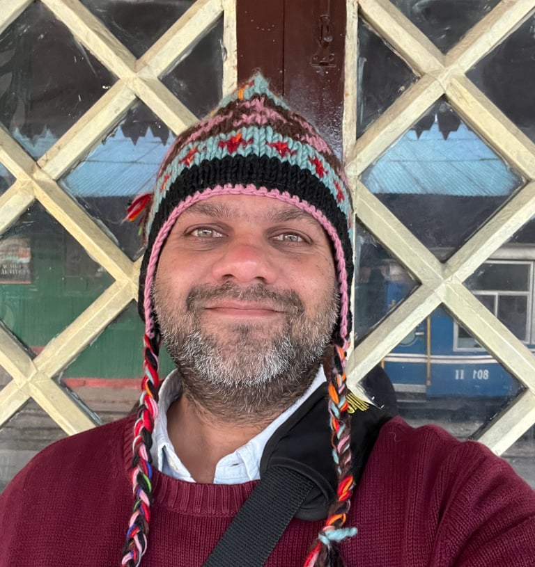 At Ghoom station of Darjeeling Toy Train