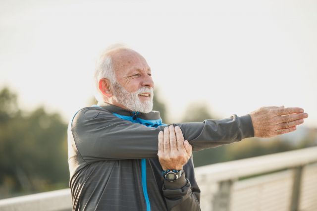 Elder Man Exercising