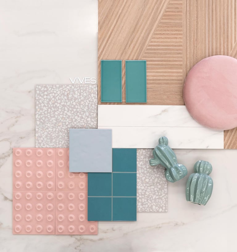 a variety of tile tiles and tiles with a cactus plant