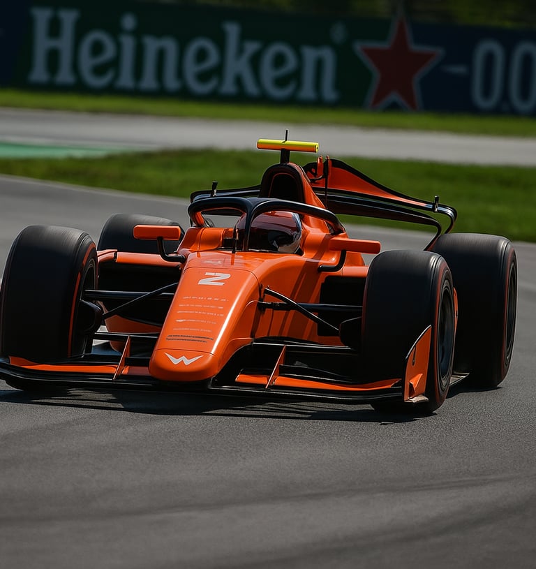 a formula 2 car driving on a track