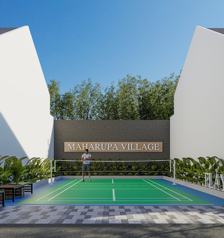 Playground dan lapangan olahraga Maharupa Village Bandar Setia Medan