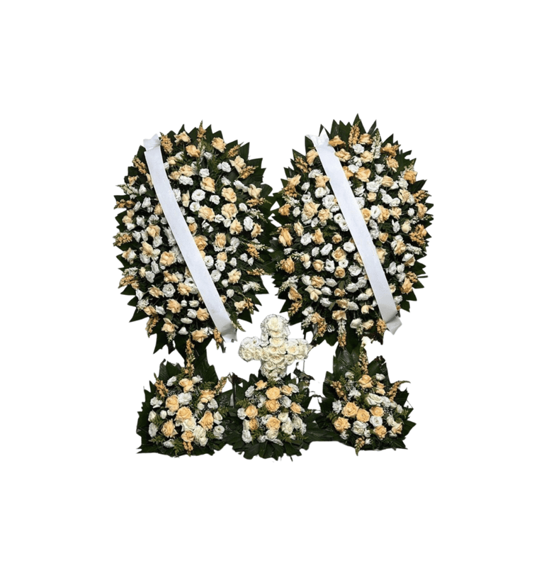 Imagem mostra coroa de flores da Velar em São Paulo