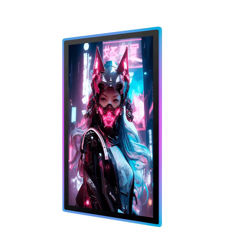 flat touch screen with halo for gaming and slot machines