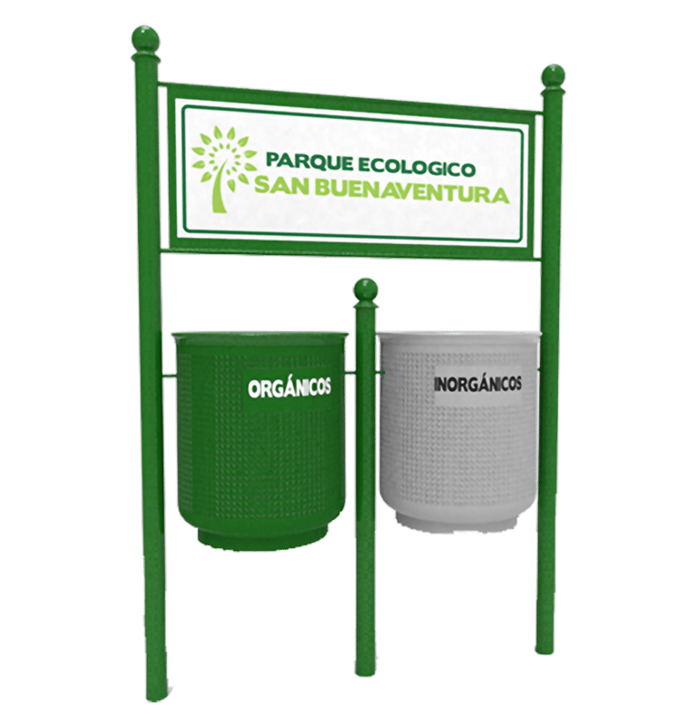 Papeleras Dobles Metalicas