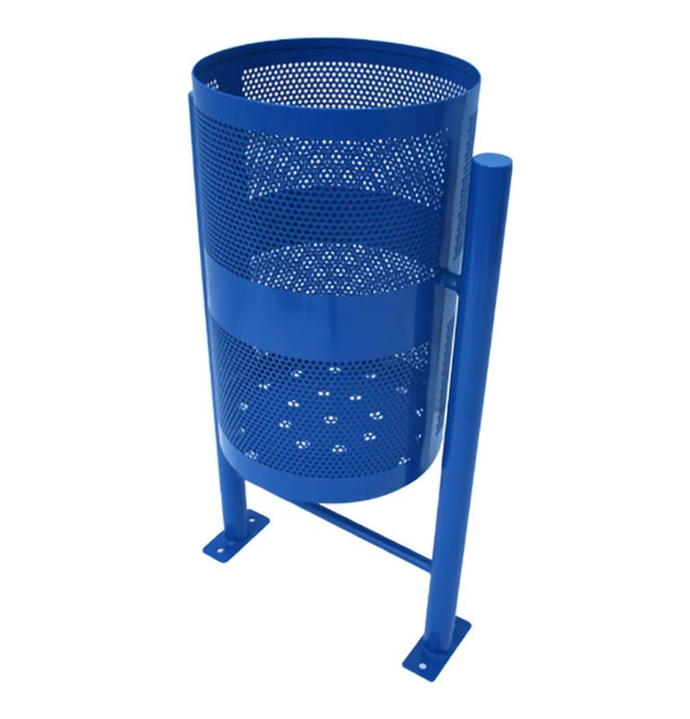 Bote de basura de acero atornillar