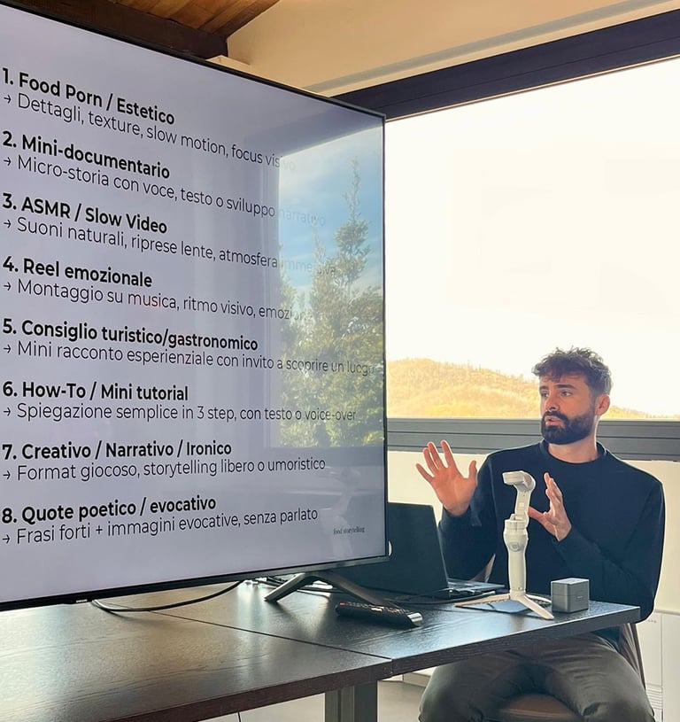 Ruggero Pini leading a strategy workshop with participants.