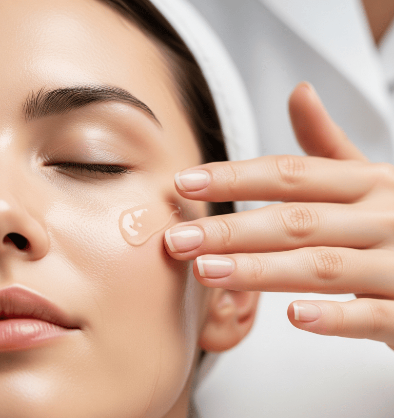 Tratamento de estética facial com sérum hidratante, We Hall Bauru.
