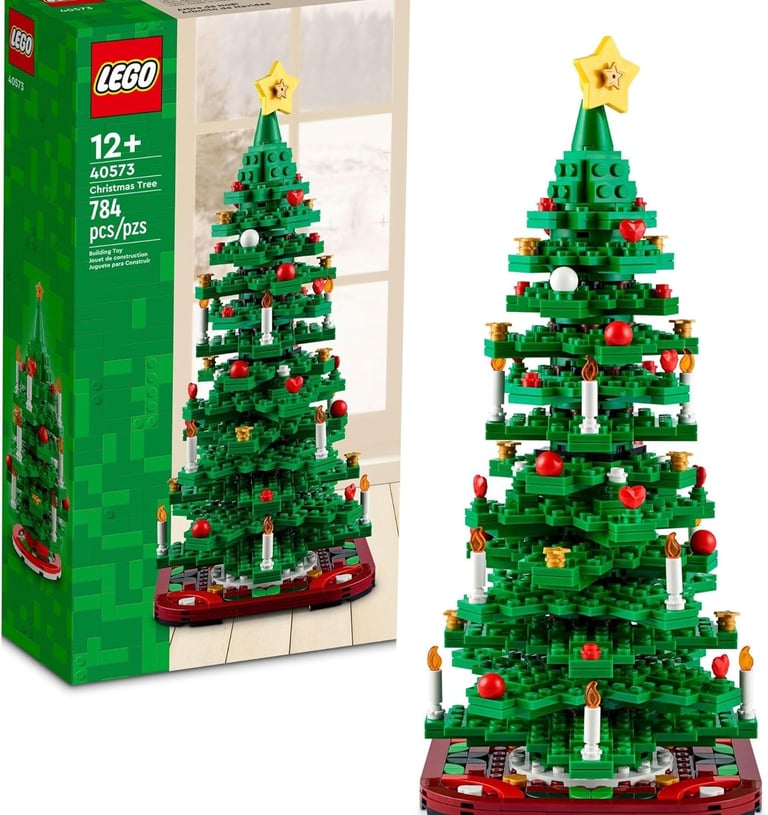 a lego - style christmas tree with a lego - style christmas tree