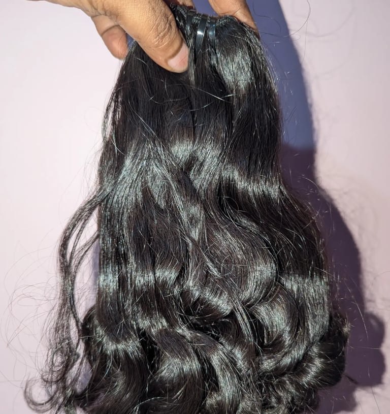 Tanori Hair double drawn raw human hair bundles, full and thick from root to tip for luxurious volum