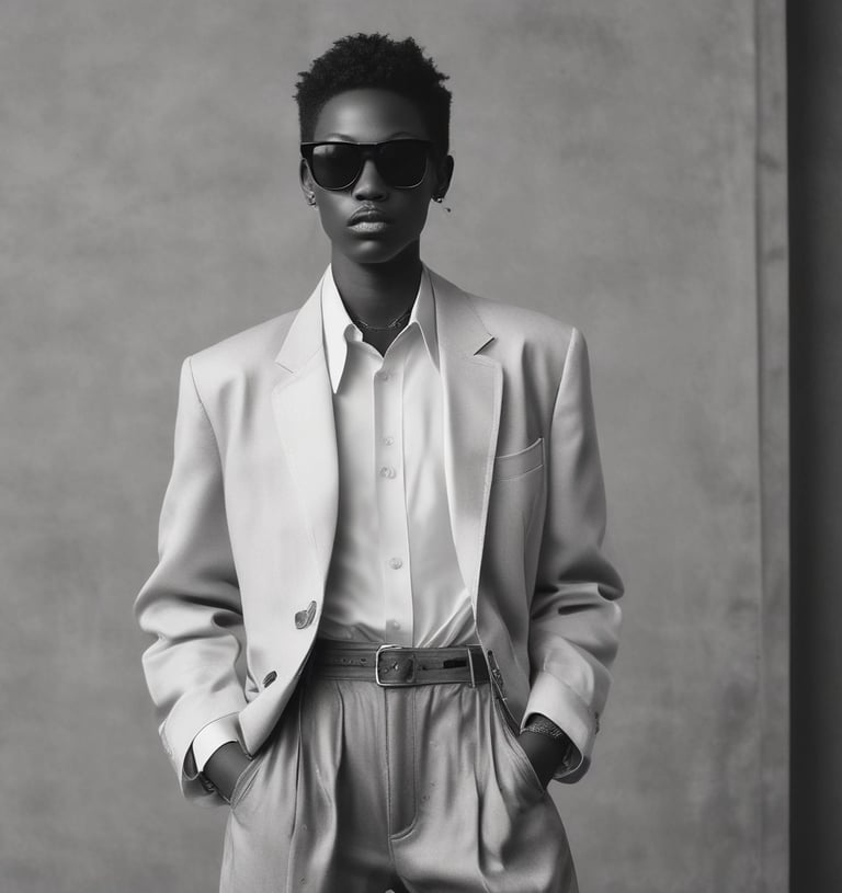 A stylish streetwear outfit displayed on a mannequin.