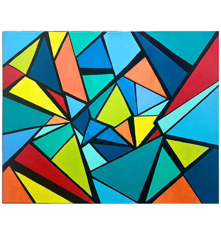 Colorful Abstract with triangles - art by Frankie Cervantes