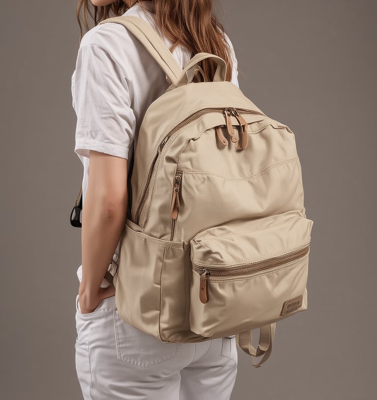 yellow color school backpack custom logo