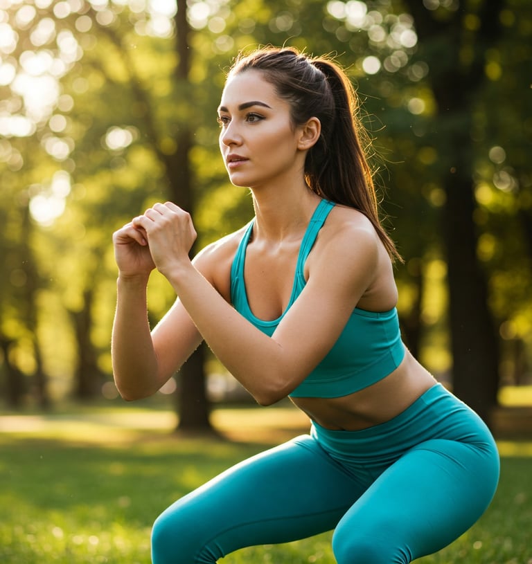 Mujer entrenando piernas