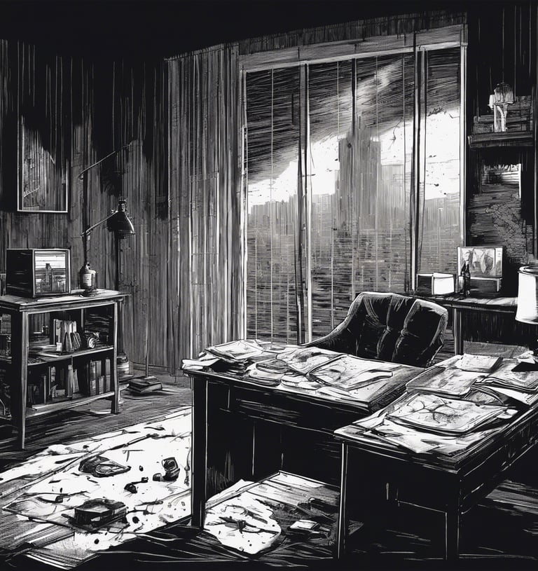 un interior ce aminteste de un thriller