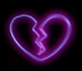 a heart shaped lightening heart with a broken heart