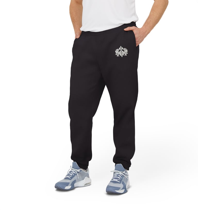 a man in a white shirt and black pants