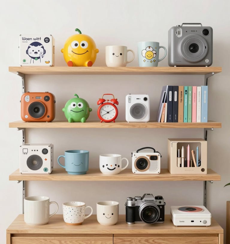 Traditional Japanese snacks arranged on a colorful plate