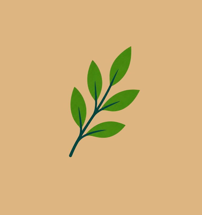 Icône minimaliste d'une plante