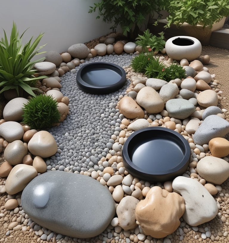 Gardening tools including trowels, pruners, and gloves neatly laid out on a rustic wooden table.