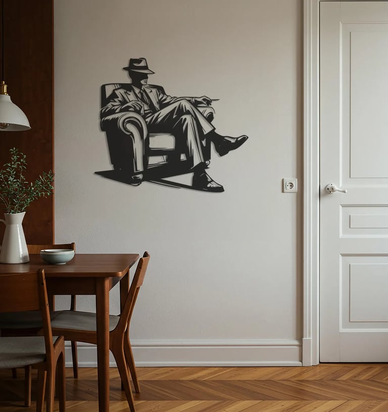 Modern metal wall art, contemporary home decor pieces