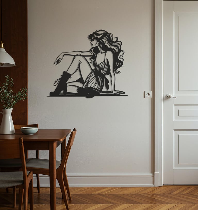Modern metal wall art, contemporary home decor pieces
