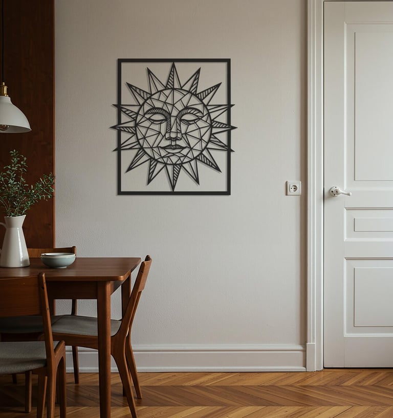 Abstract metal wall art, modern and artistic home decor