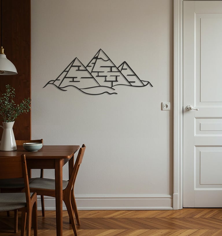 Modern metal wall art, contemporary home decor pieces