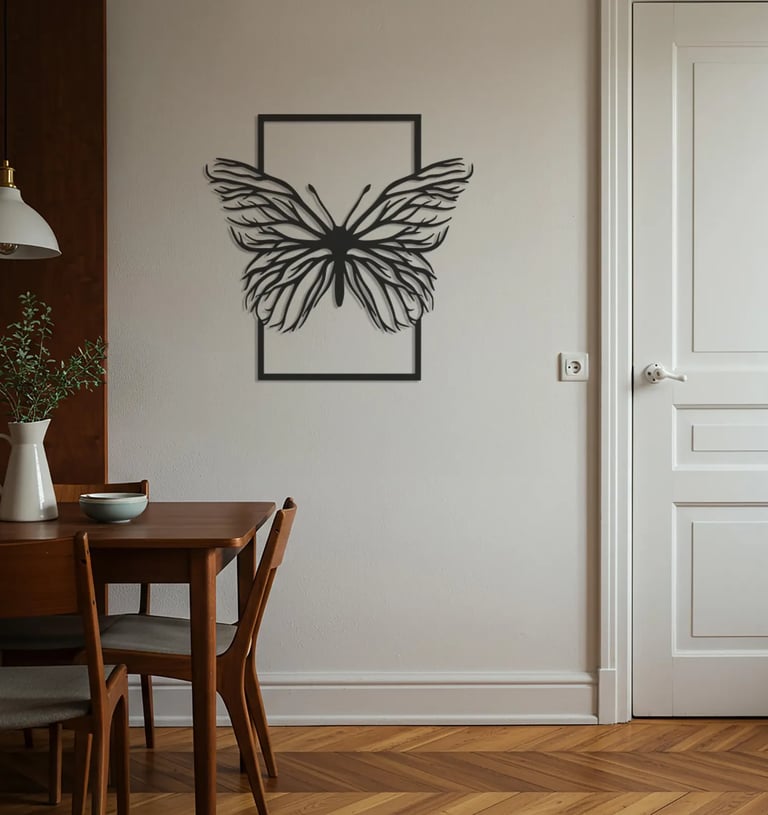 Modern metal wall art, contemporary home decor pieces