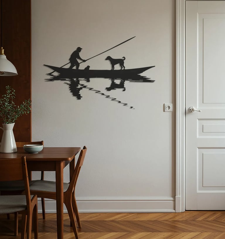 Modern metal wall art, contemporary home decor pieces