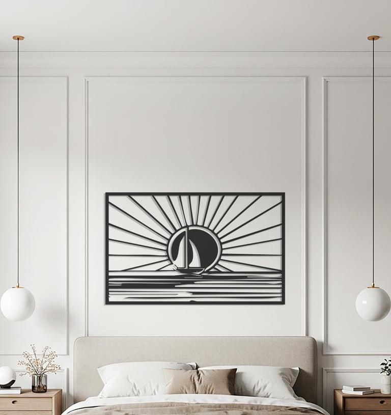 Modern metal wall art, contemporary home decor pieces
