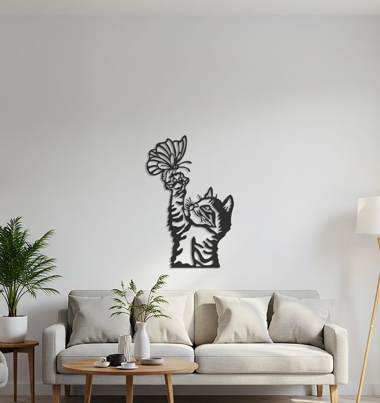 Modern metal wall art, contemporary home decor pieces