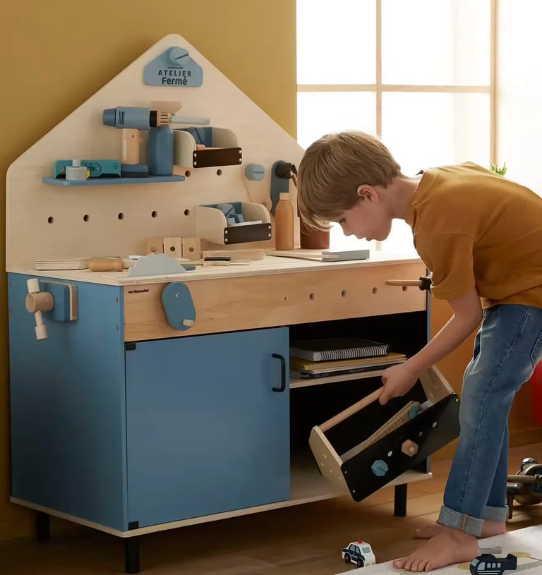 établi de bricolage en bois pour garcon