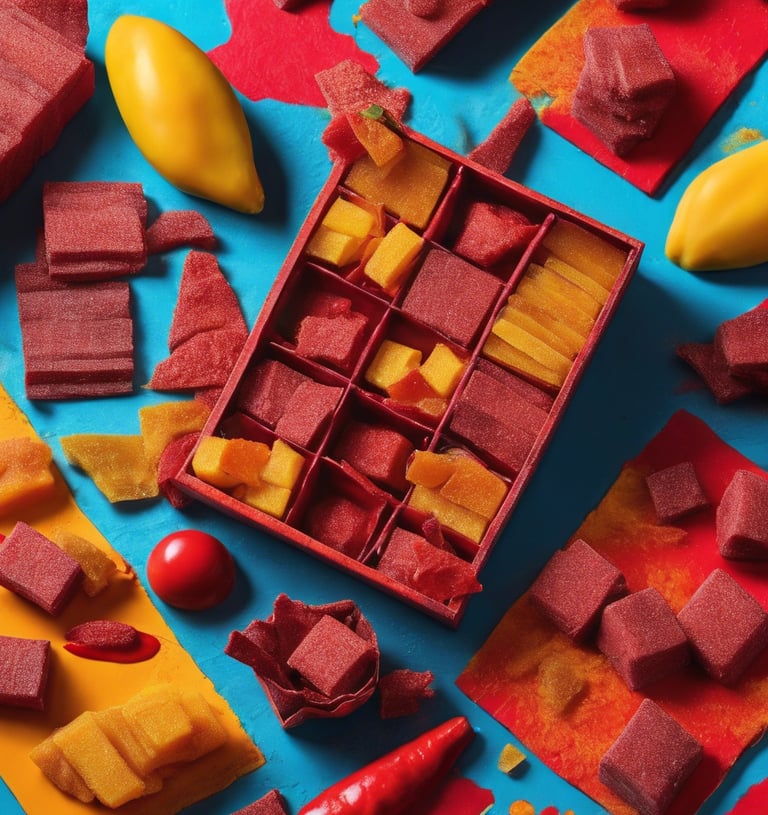 dulces típicos mexicanos. mango y piña enchilada