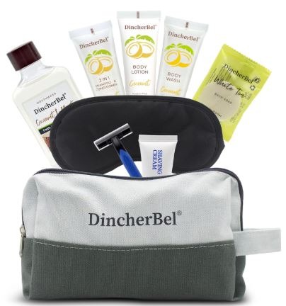 Compact travel toiletry kit with essentials.