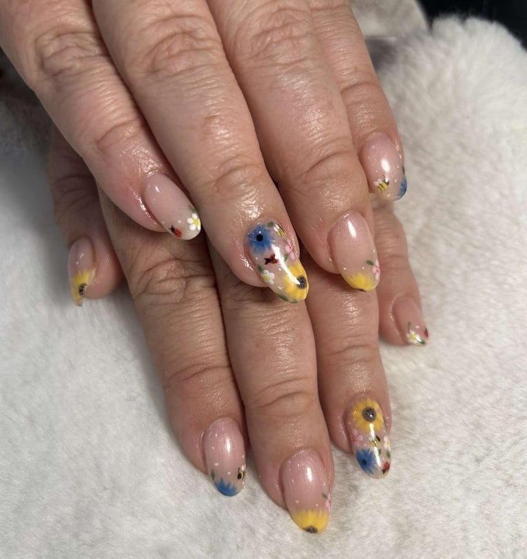 Builder gel manicure nails 